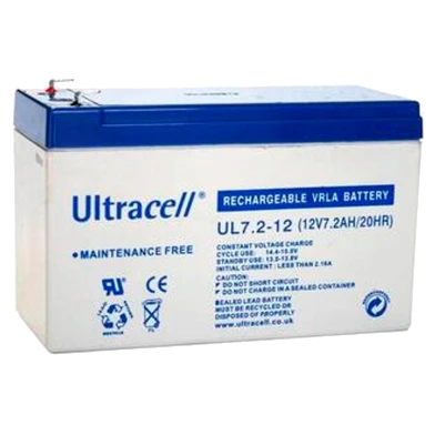 Аккумуляторная батарея ultracell ultracell ul7.2-12 agm 12v 7,2 ah