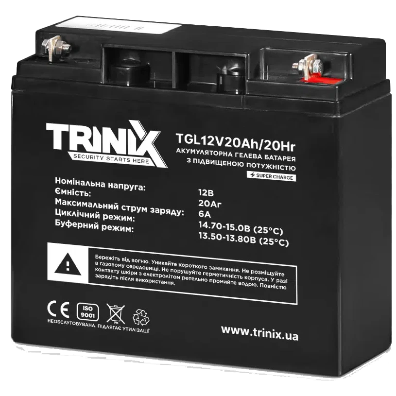 Акумуляторна батарея trinix trinix gel 12v 20ah