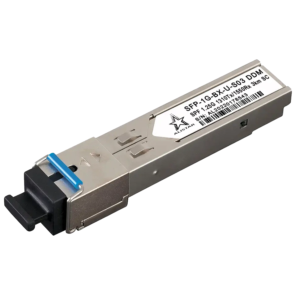 Модуль alistar alistar sfp-1g-bx-u-s03 sfp 1g 1sm wdm sc 3km tx1310/rx1550nm ddm