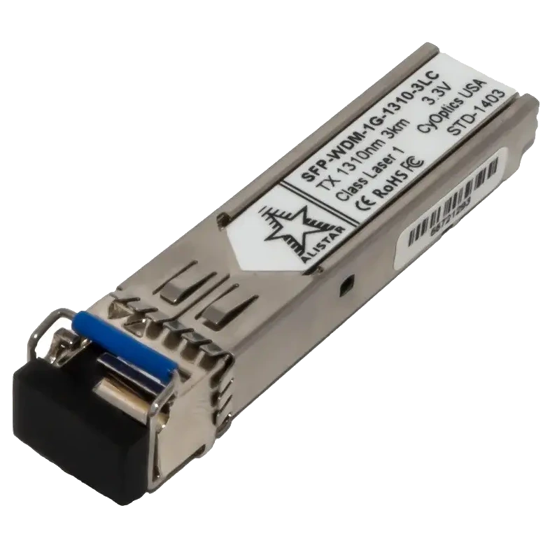 Модуль alistar alistar sfp-1g-bx-u-l03 sfp 1g 1sm wdm lc 3km tx1310/rx1550nm ddm