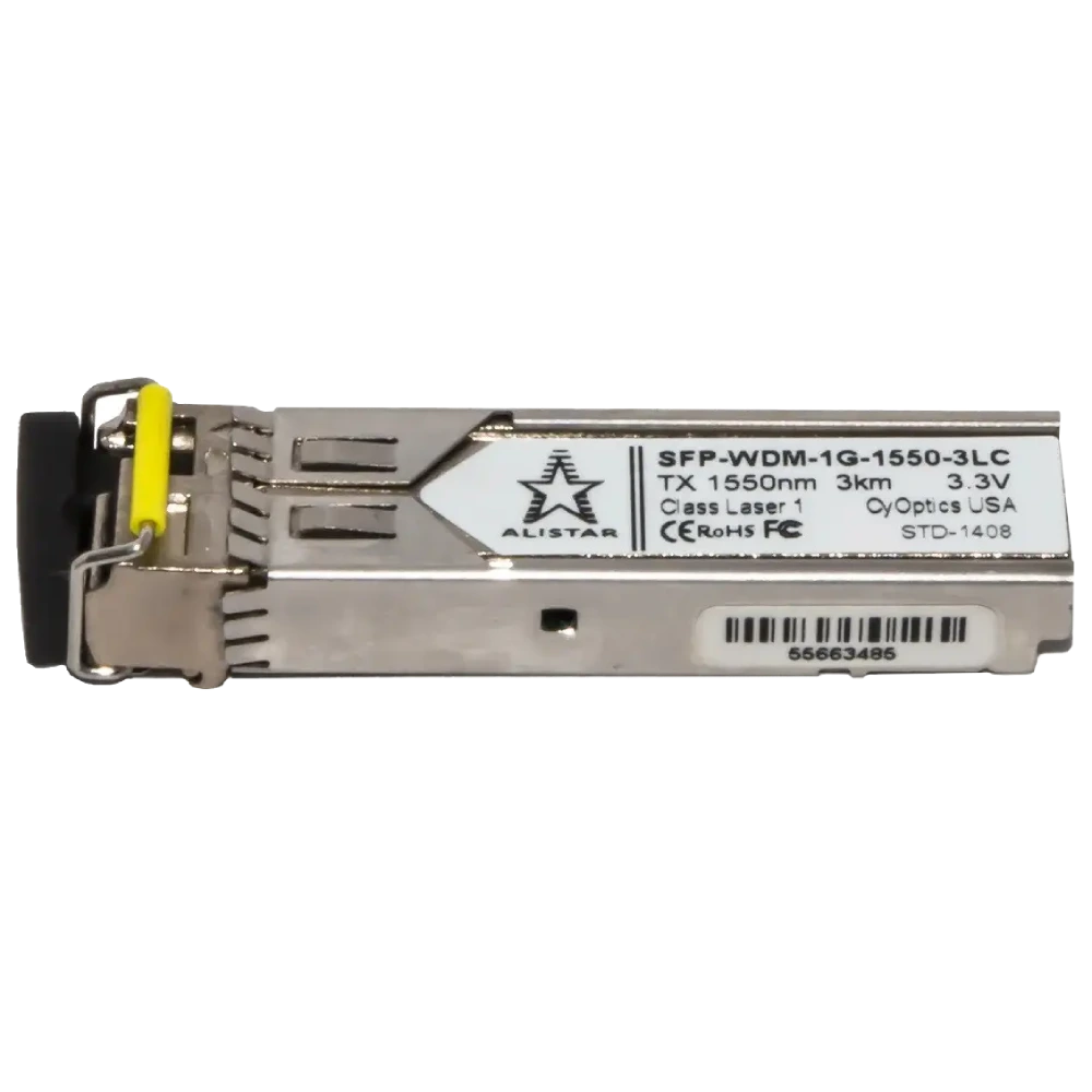 Модуль alistar alistar sfp-1g-bx-d-l03 sfp 1g 1sm wdm lc 3km tx1550/rx1310nm ddm