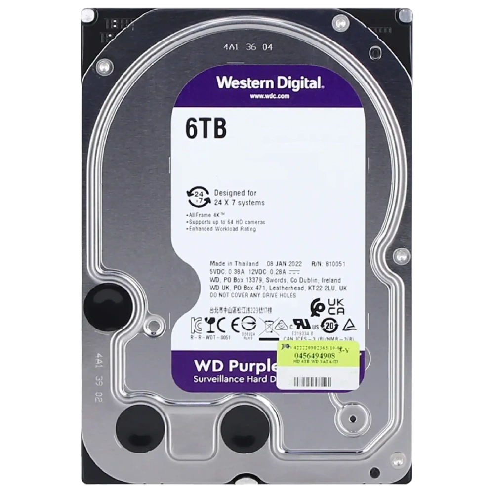 жесткий диск western digital western digital wd purple surveillance wd63puru