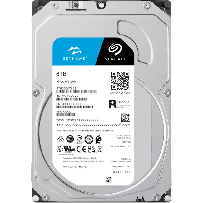 Жесткий диск внутренний seagate seagate skyhawk st6000vx009 6Тб