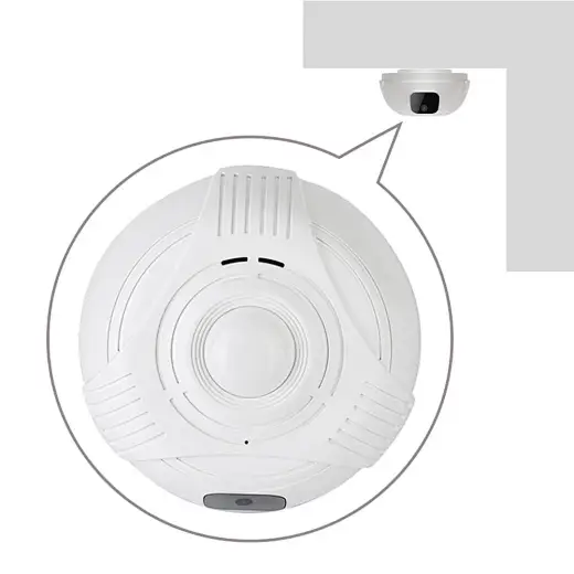Wi-Fi камера наблюдения с дымовым датчиком, поворотом на 330 градусов и HD1080P Patrul S020